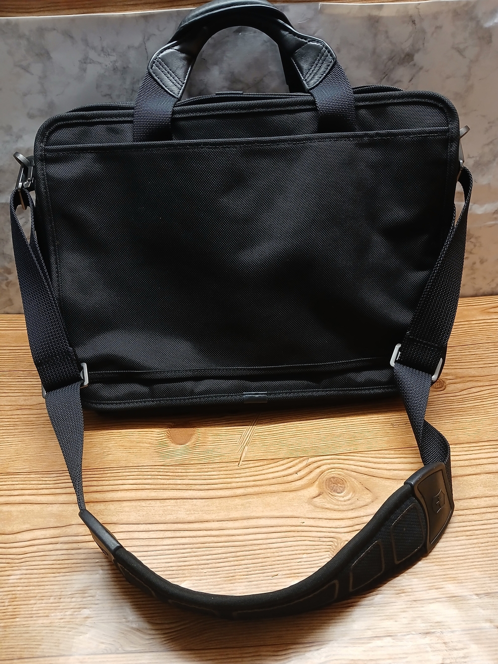 Victorinox Black Nylon Messenger Bag with Shoulder Strap